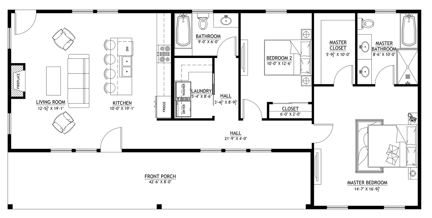 BCO-40068 Zane Barndominium House Plan