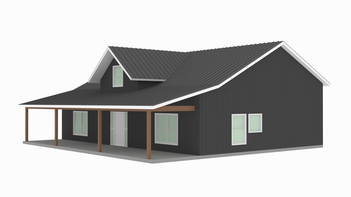 BCO-40069 Jay Barndominium House Plan