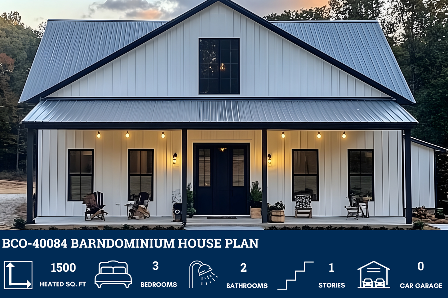 BCO-40084 Barndominium House Plan