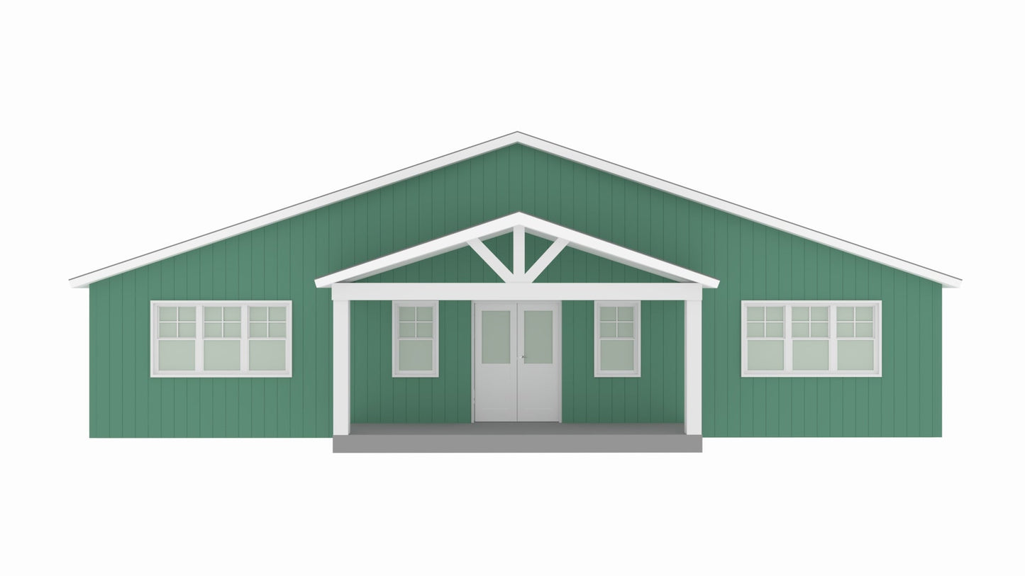 BCO-40091 Rodrigo Barndominium House Plan