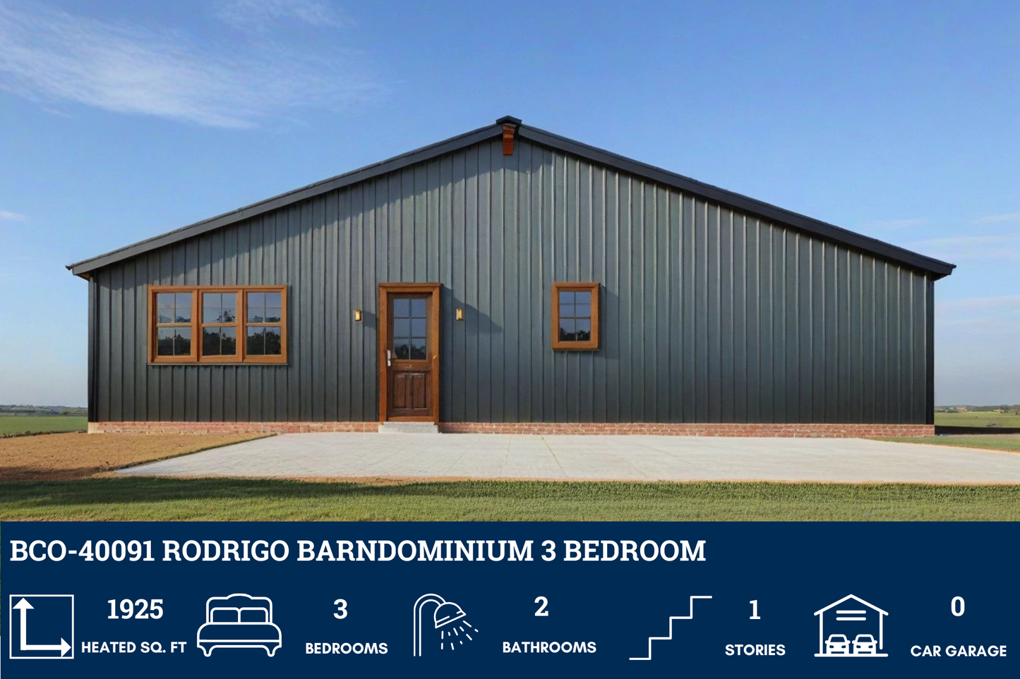 BCO-40091 Rodrigo Barndominium House Plan