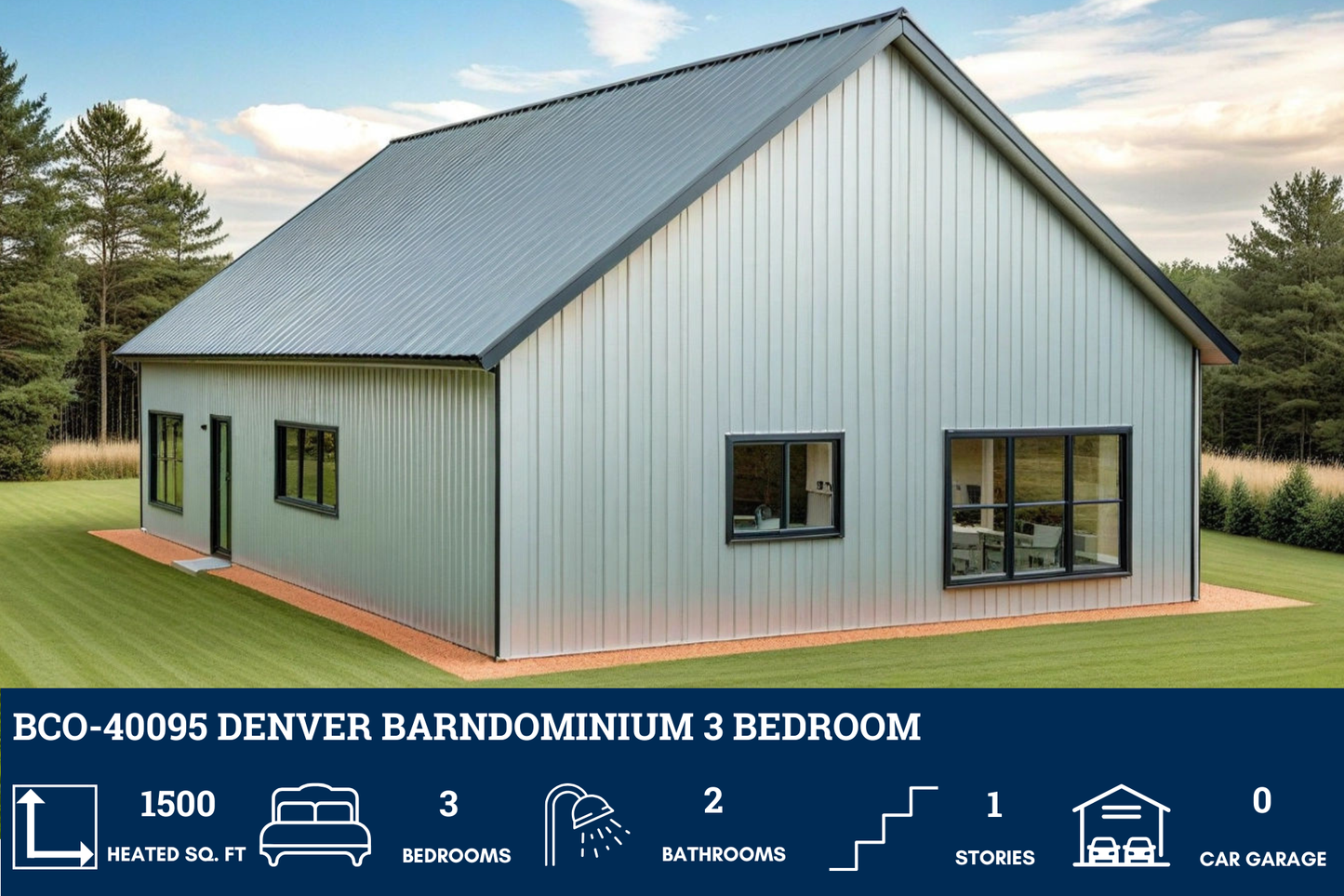 BCO-40095 Denver Barndominium House Plan