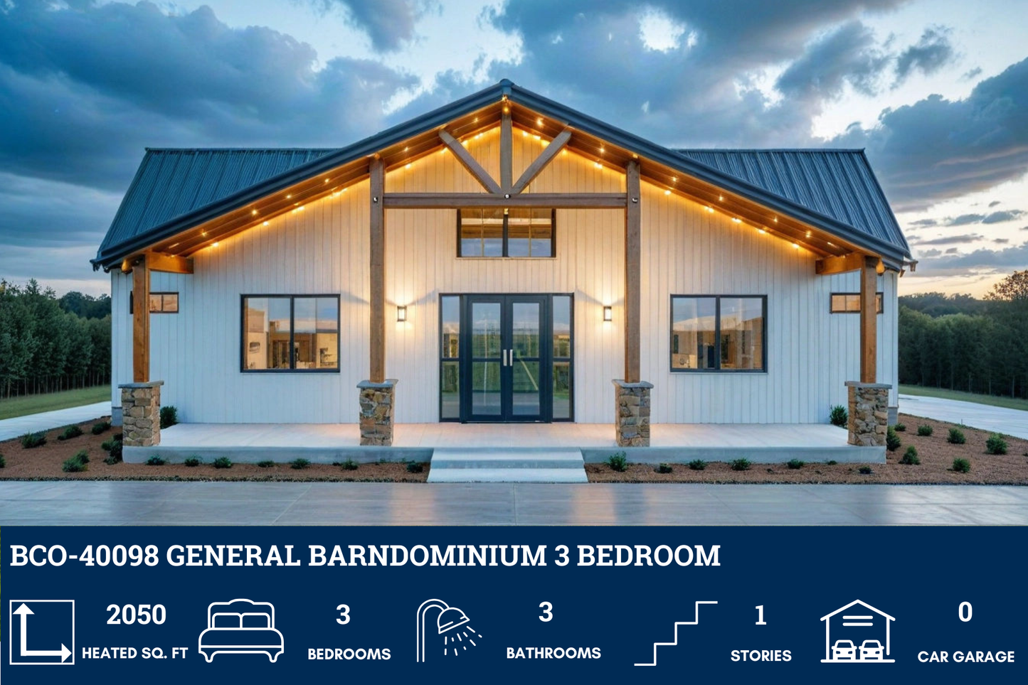 BCO-40098 General Barndominium House Plan
