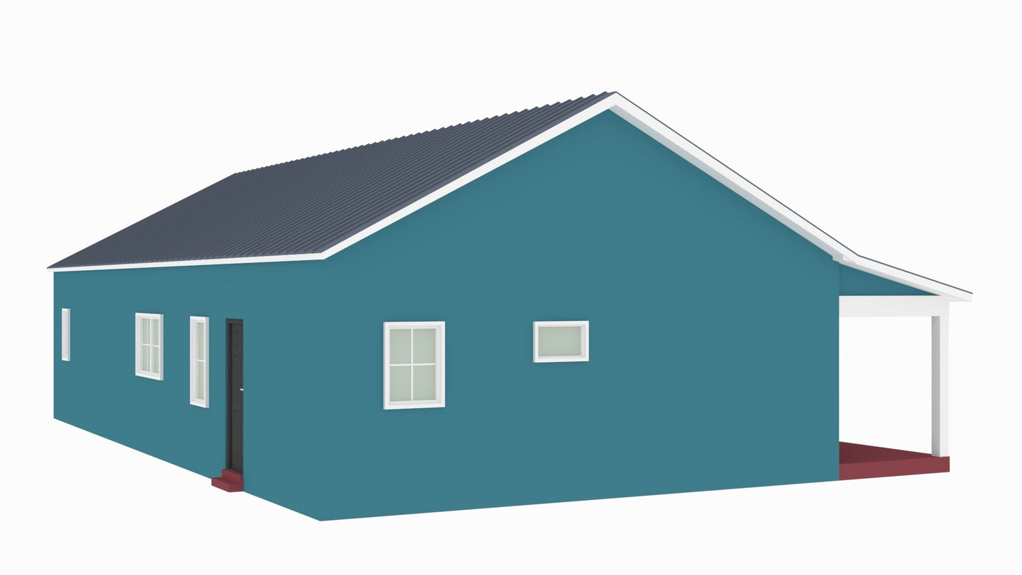 BCO-40112-M Mitchell Barndominium House Plan