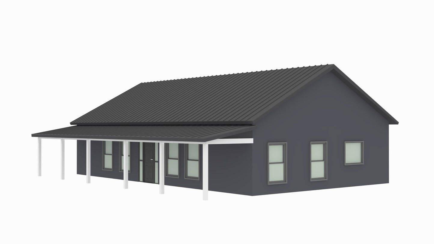 BCO-40116 Knox Barndominium House Plan