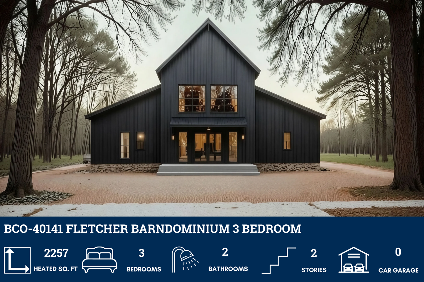 BCO-40141 Fletcher Barndominium House Plan