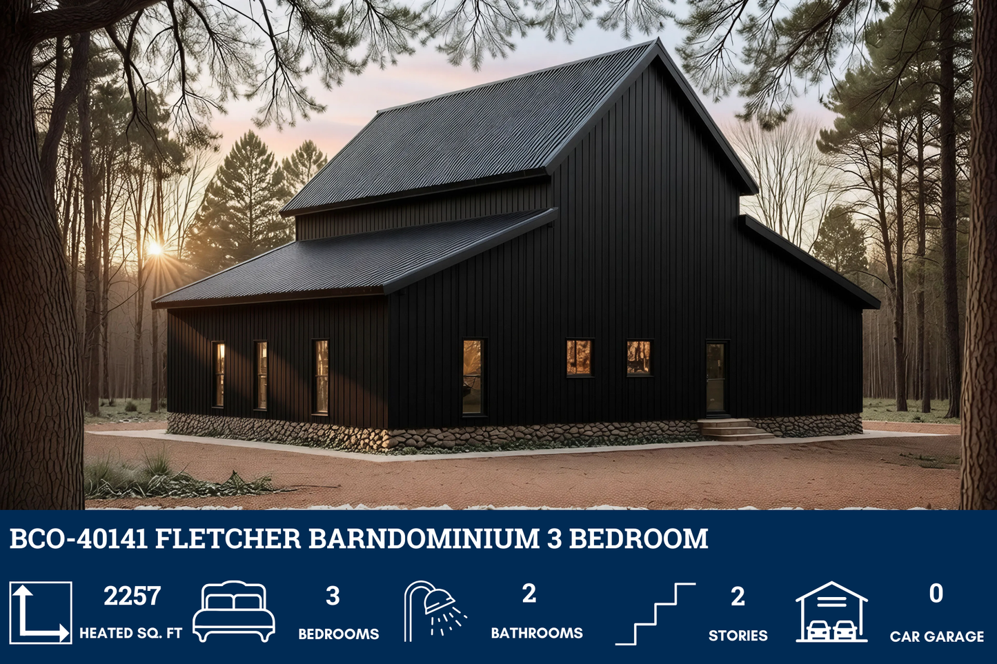 BCO-40141 Fletcher Barndominium House Plan