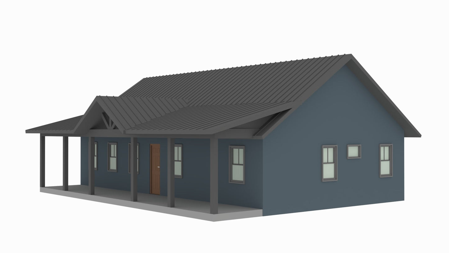 BCO-40142 Jonah Barndominium House Plan