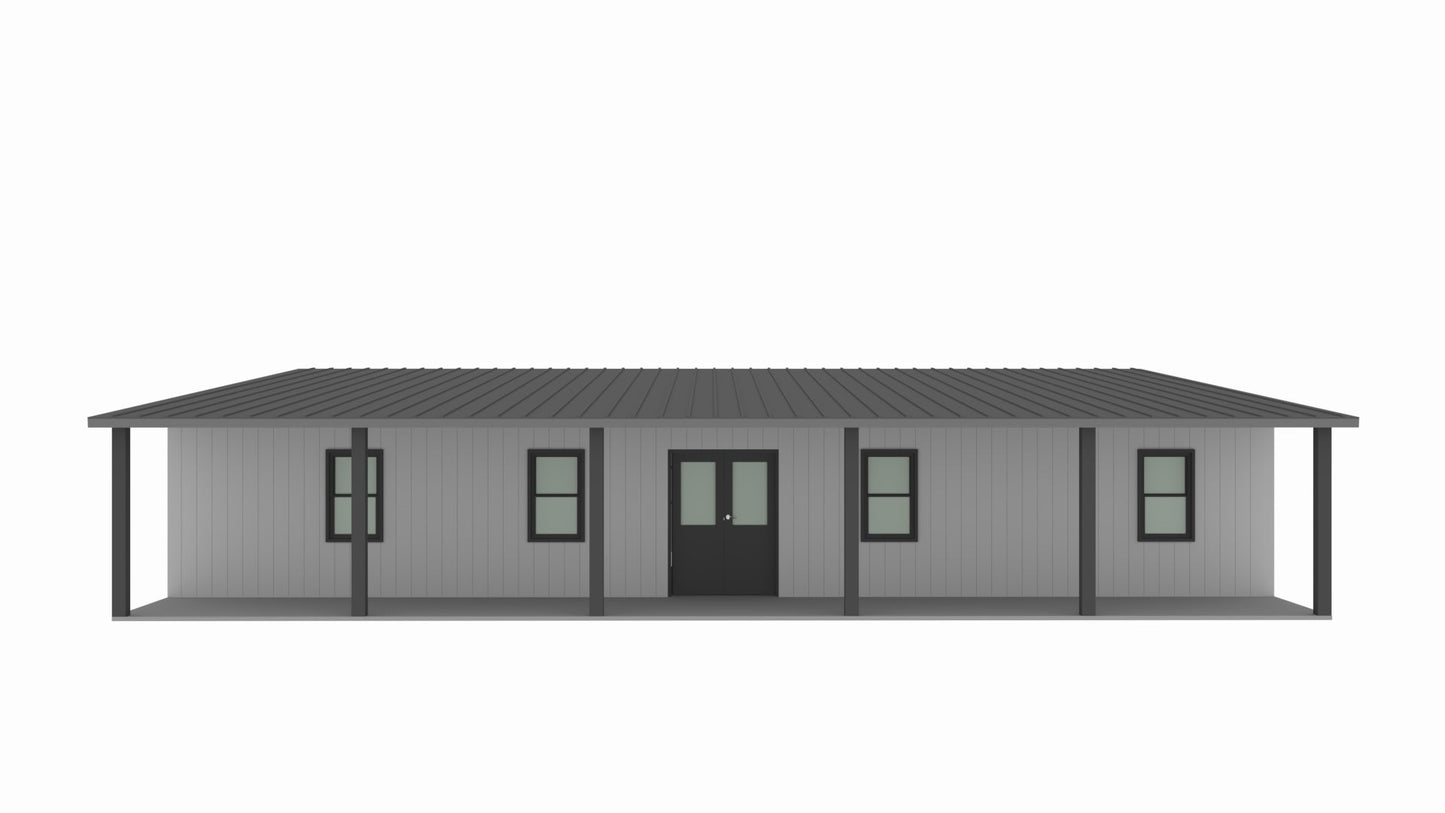 BCO-40153-W Wyatt Barndominium House Plan