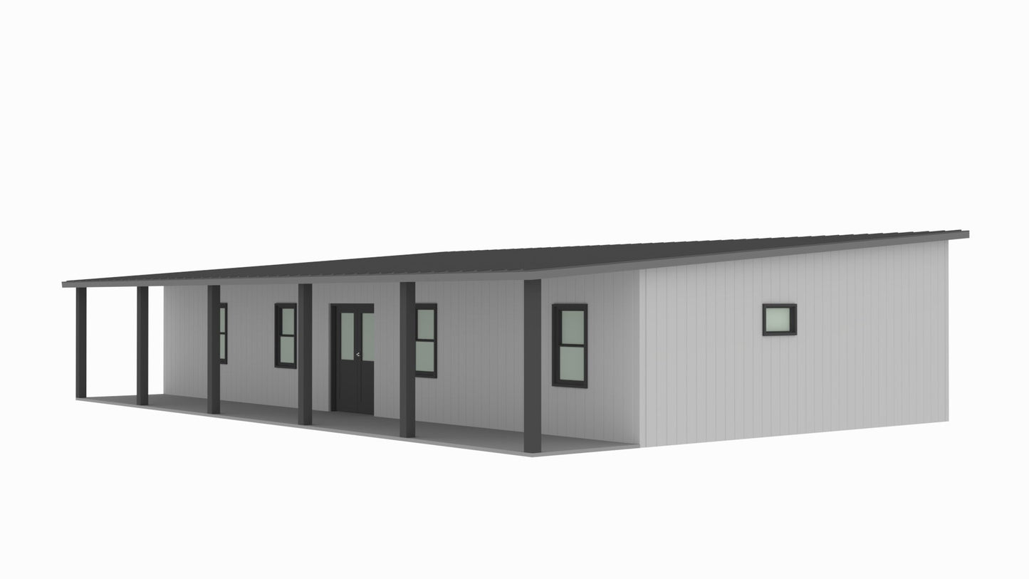 BCO-40153-W Wyatt Barndominium House Plan