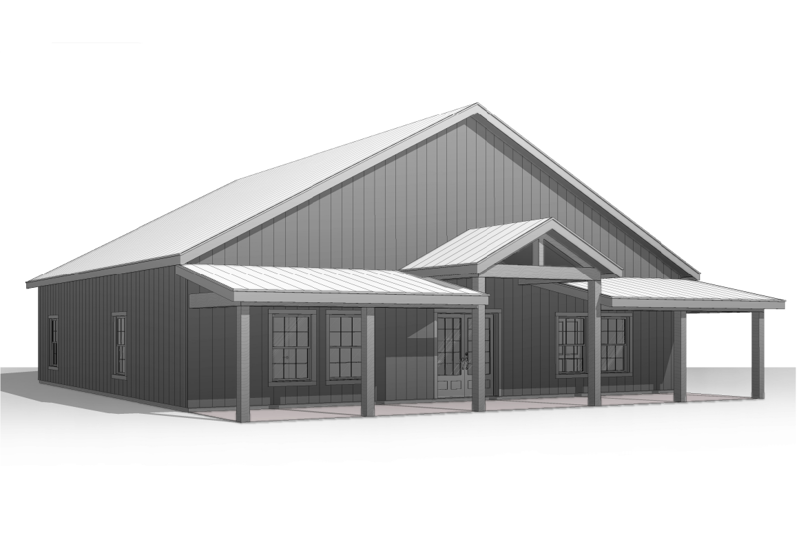 BCO-40155 Melissa Barndominium House Plan