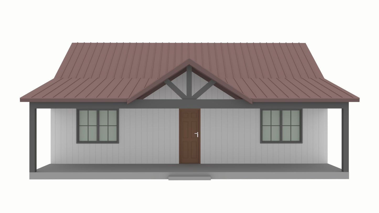 BCO-40161 Curly Barndominium House Plan