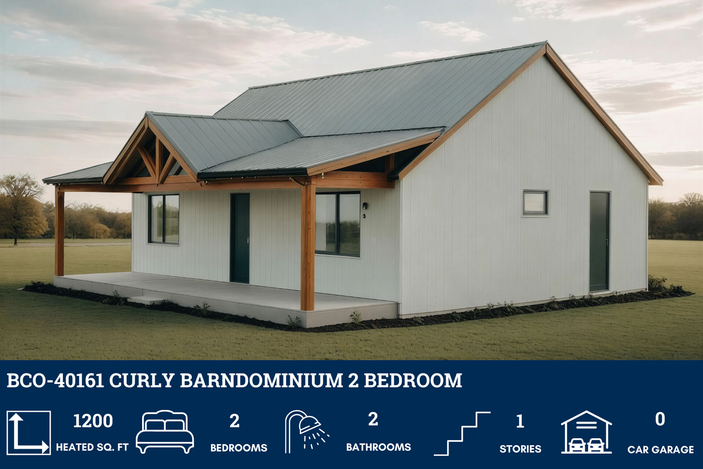 BCO-40161 Curly Barndominium House Plan