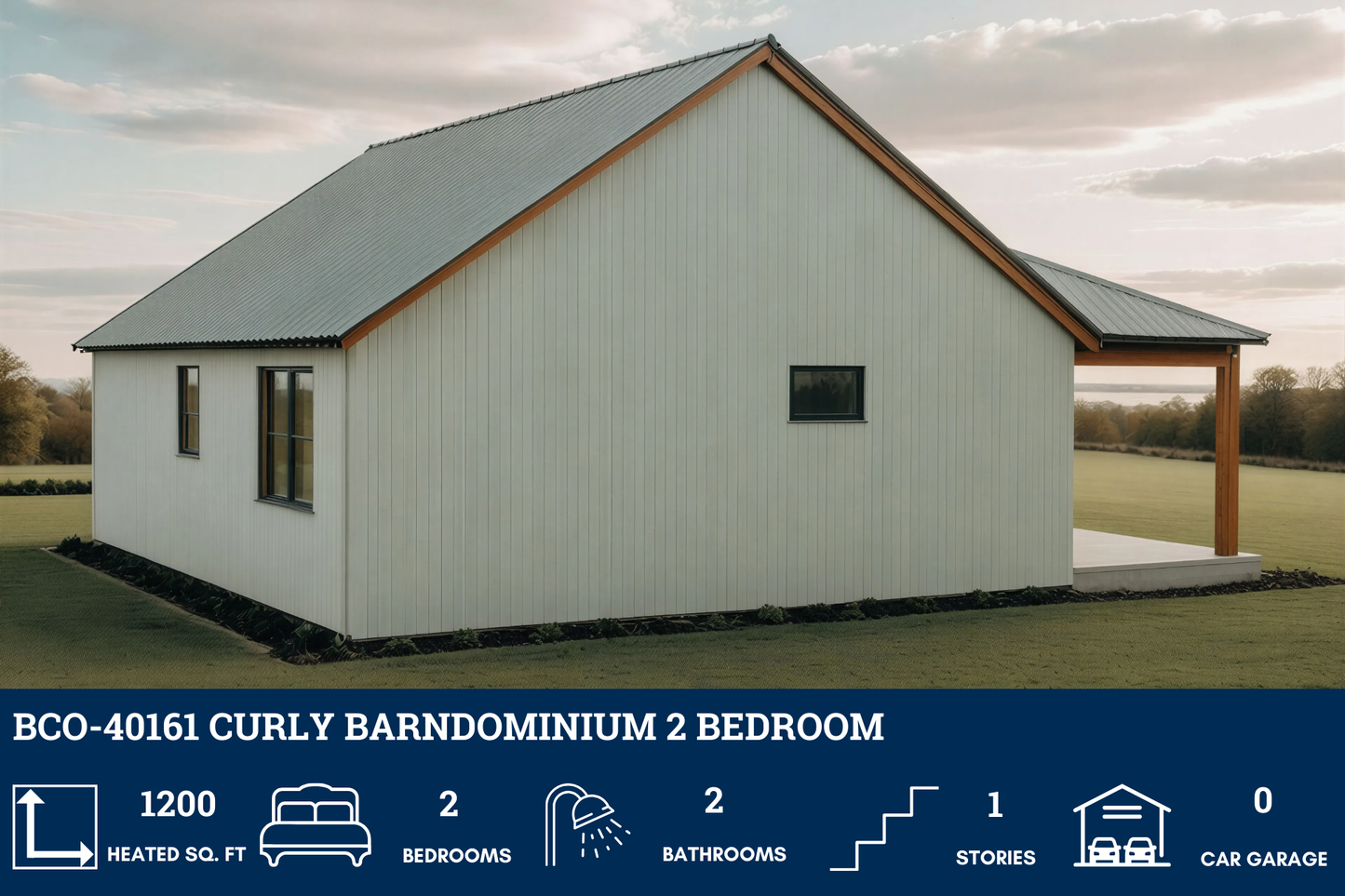 BCO-40161 Curly Barndominium House Plan