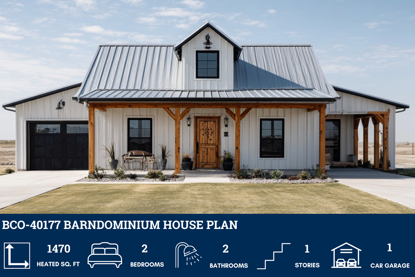 BCO-40177 Barndominium House Plan