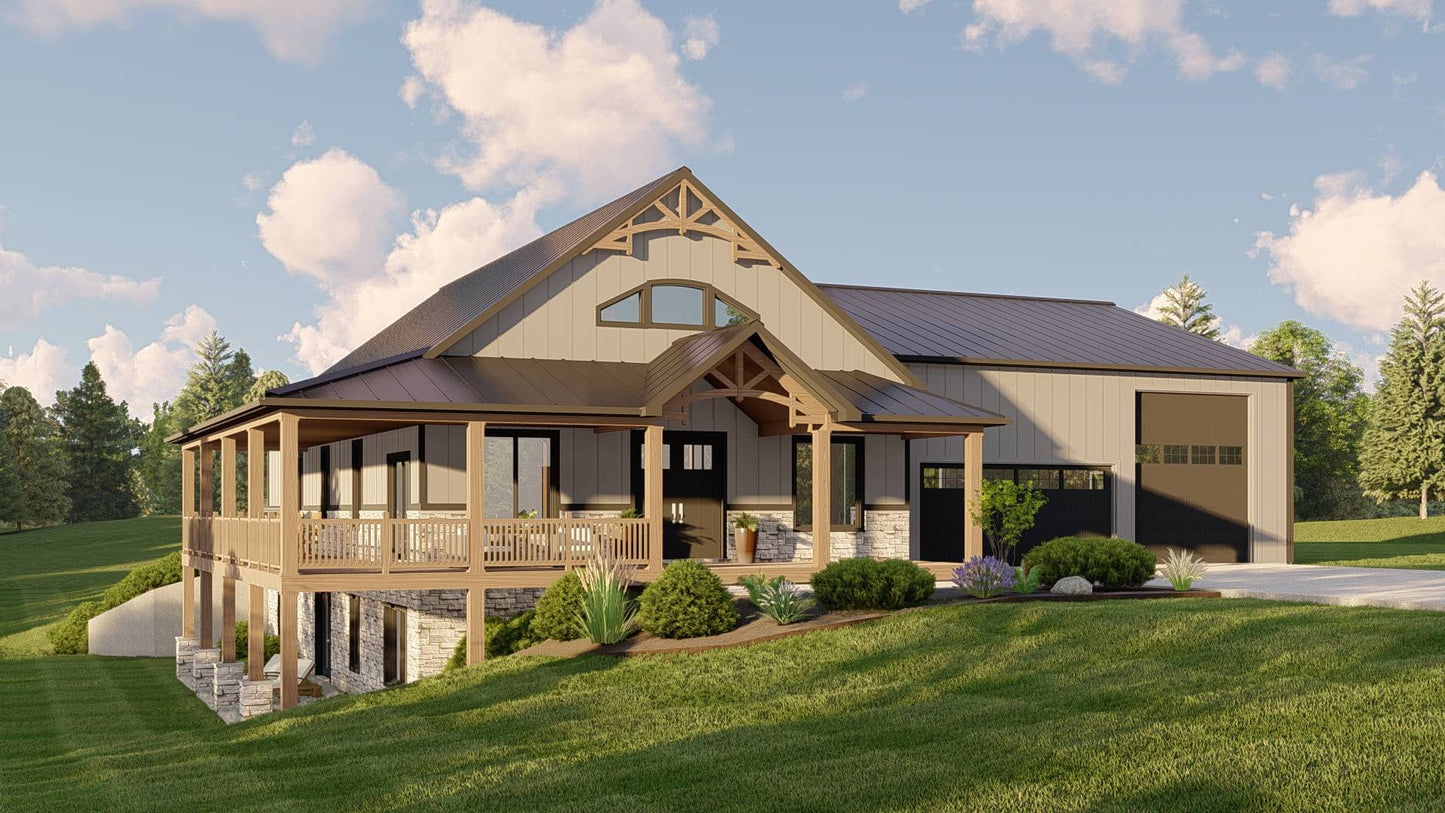 BG-20015 Winslow Barndominium House Plan