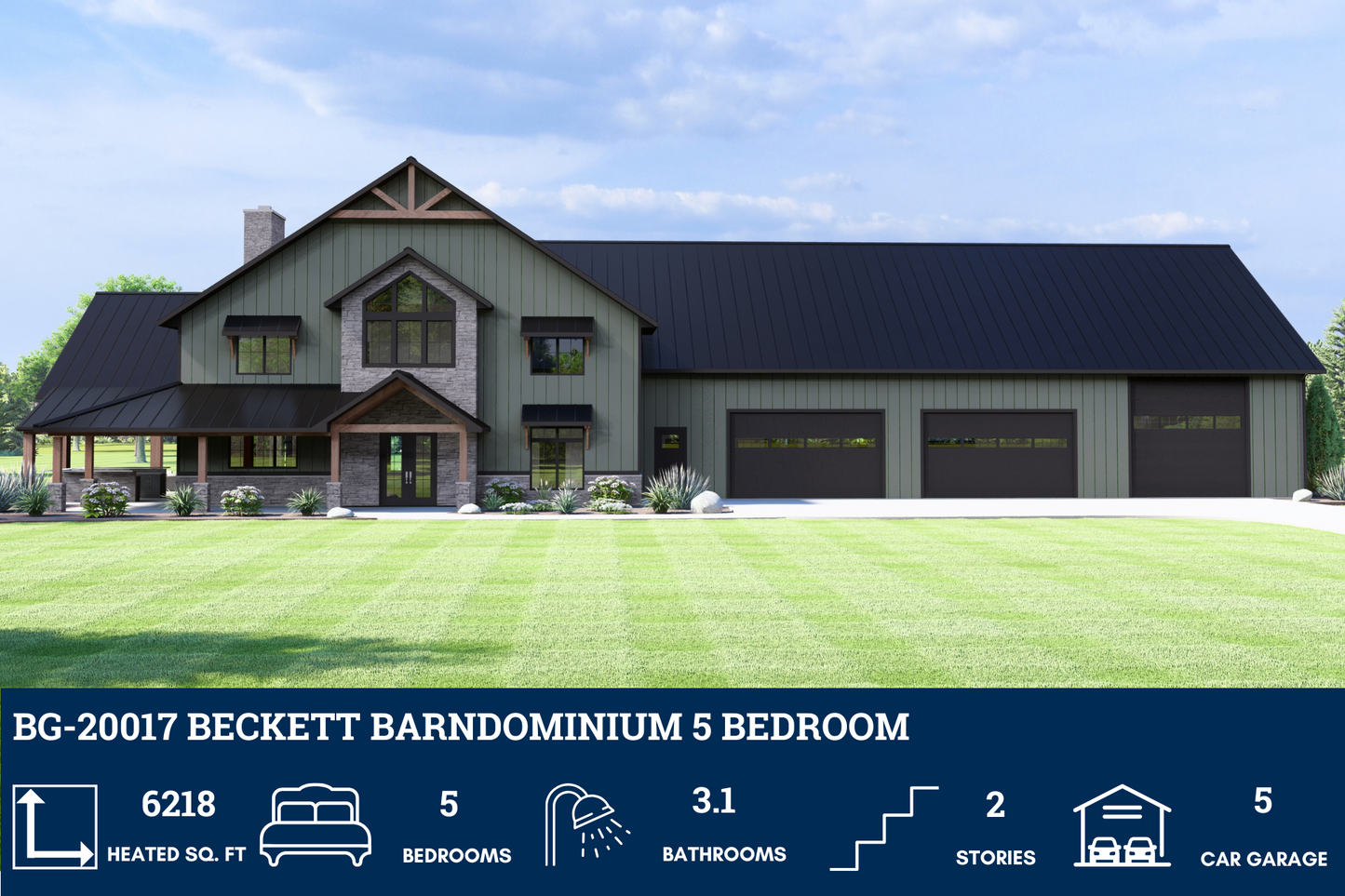BG-20017 Beckett Barndominium House Plan