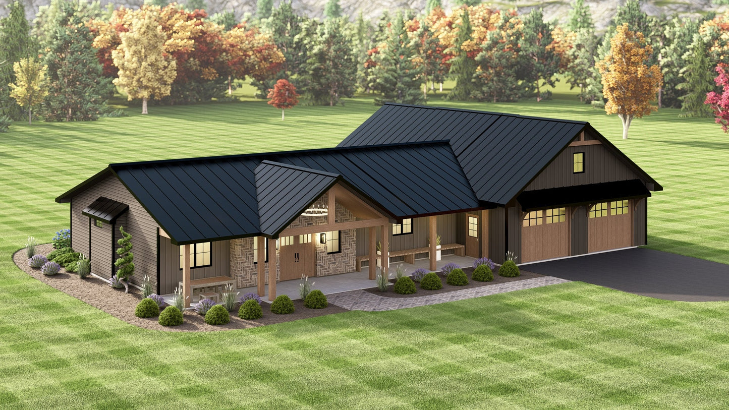 BG-20018 Landon Barndominium House Plan