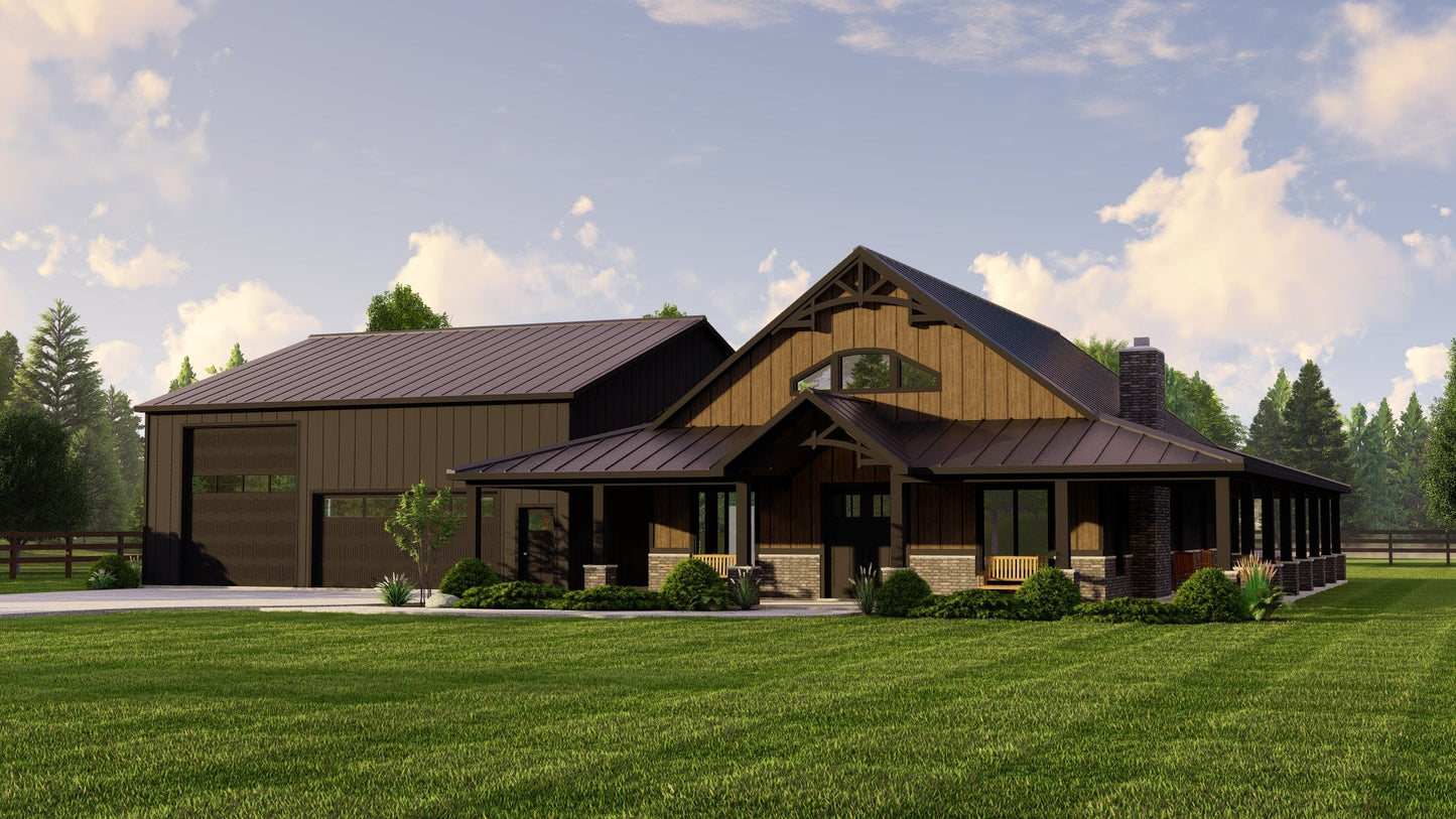 BG-20035 Yorkdale Barndominium House Plan