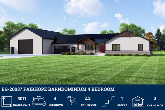BG-20037 Fairhope Barndominium House Plan