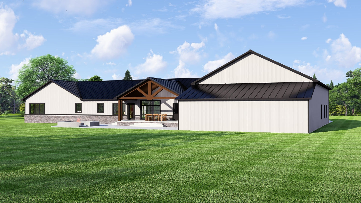 BG-20037 Fairhope Barndominium House Plan
