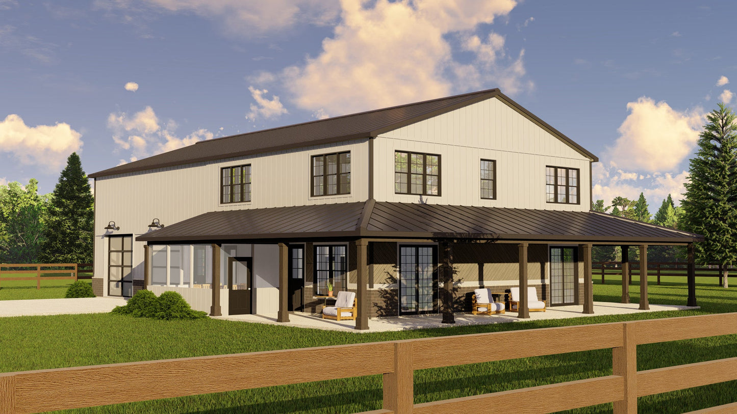BG-20046 Delano Barndominium House Plan