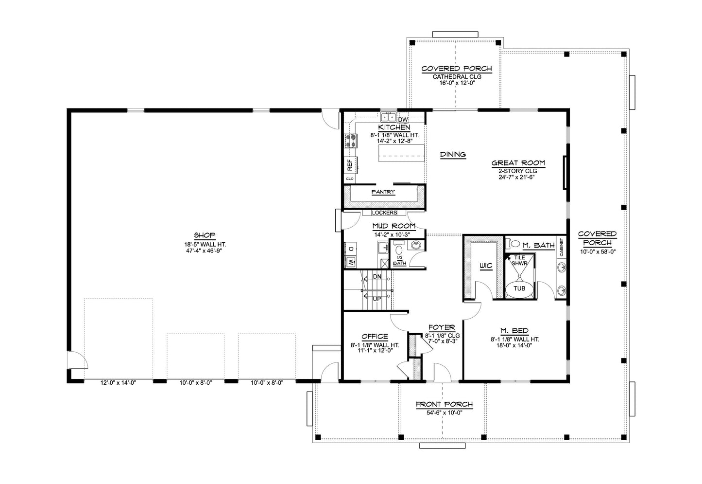 BG-20047 Ellsworth Barndominium House Plan