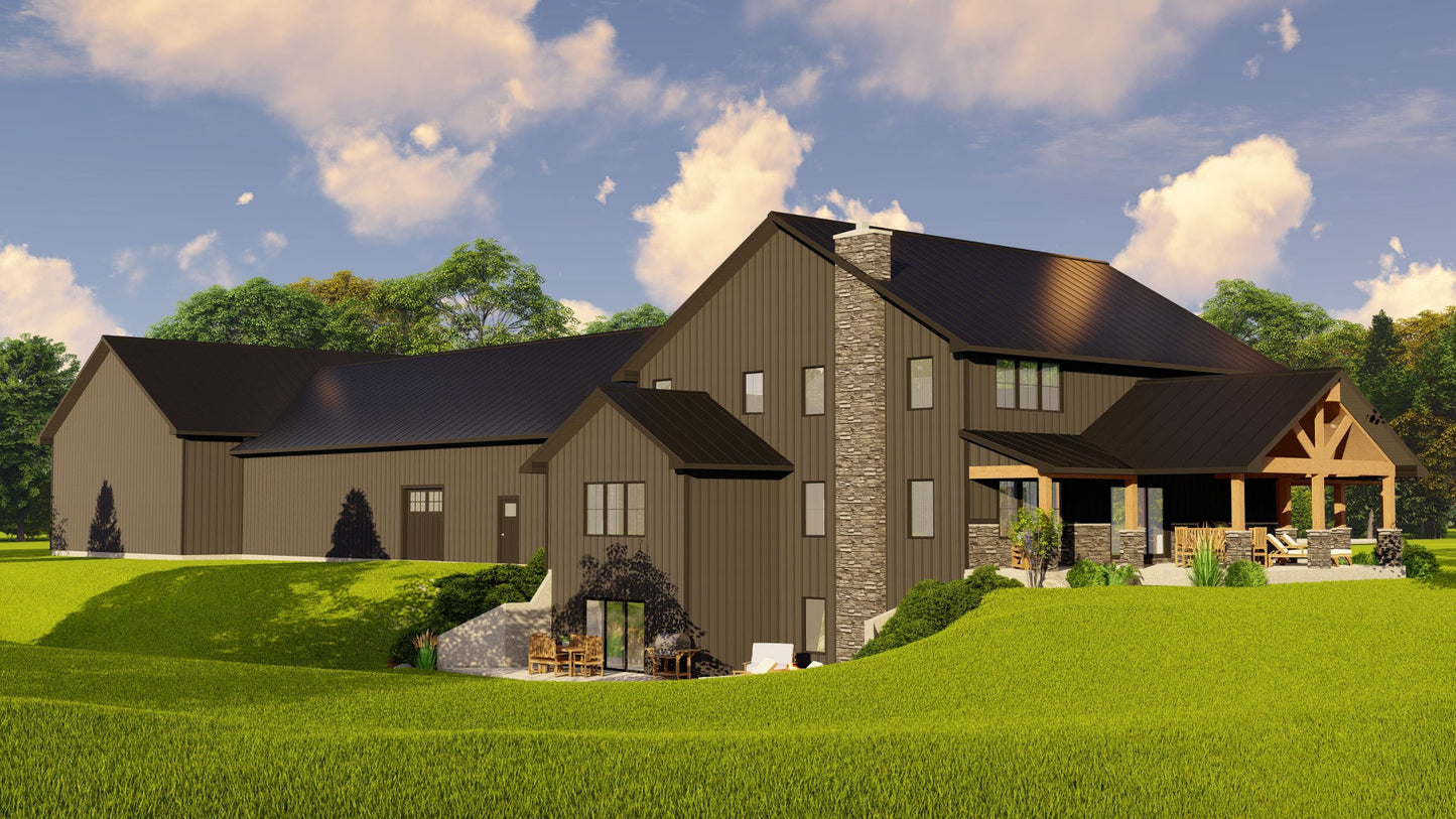BG-20057 Blackwell Barndominium House Plan