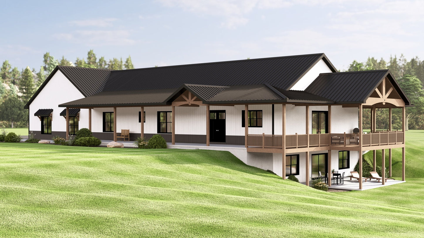 BG-20069 Pembroke Barndominium House Plan