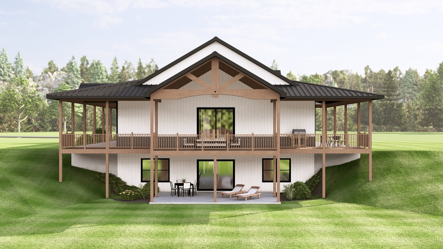 BG-20069 Pembroke Barndominium House Plan