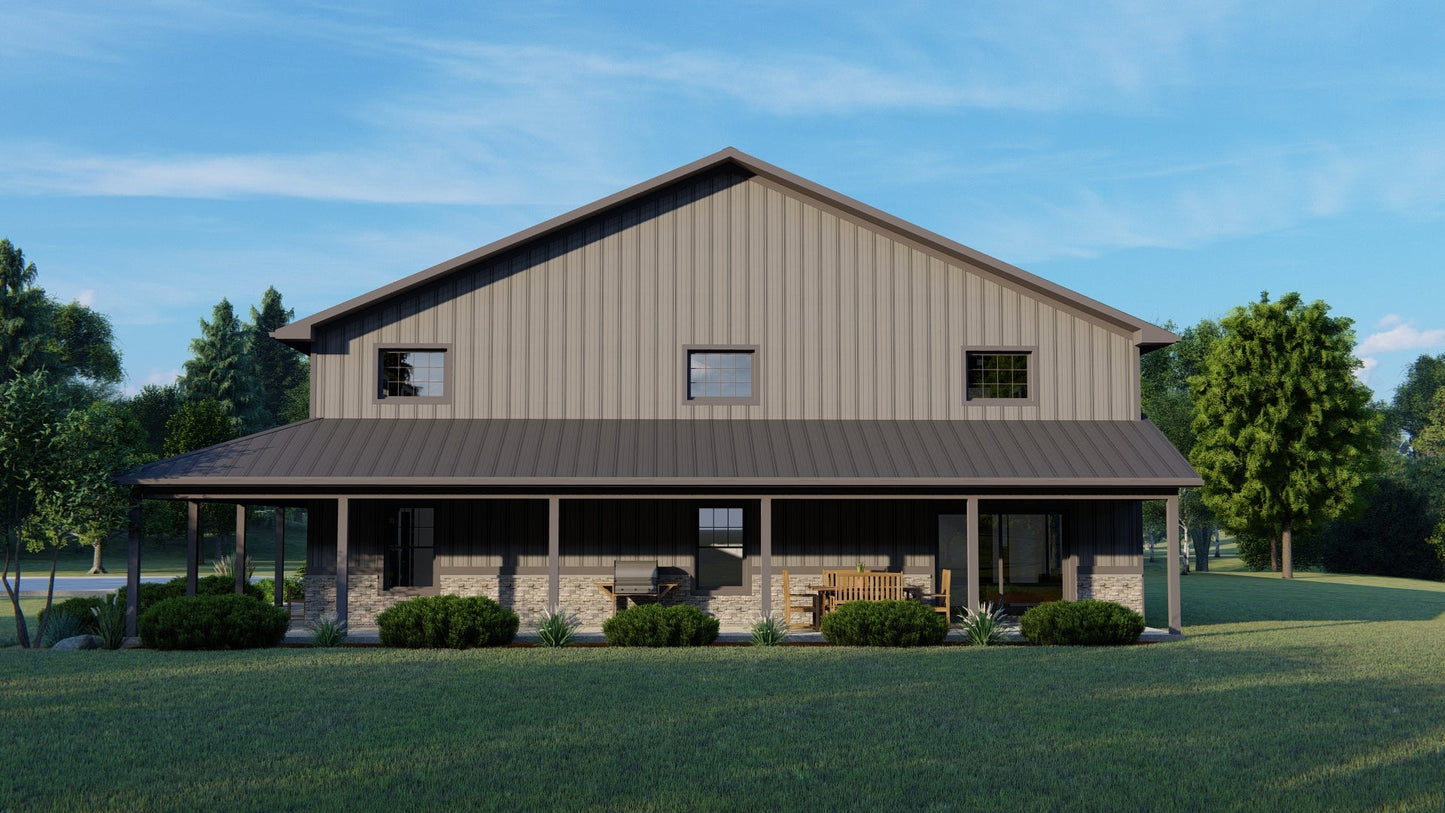 BG-20073 Madison Barndominium House Plan