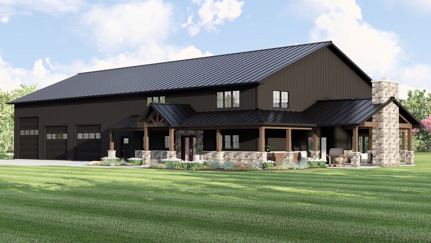 BG-20074 Warren Barndominium House Plan