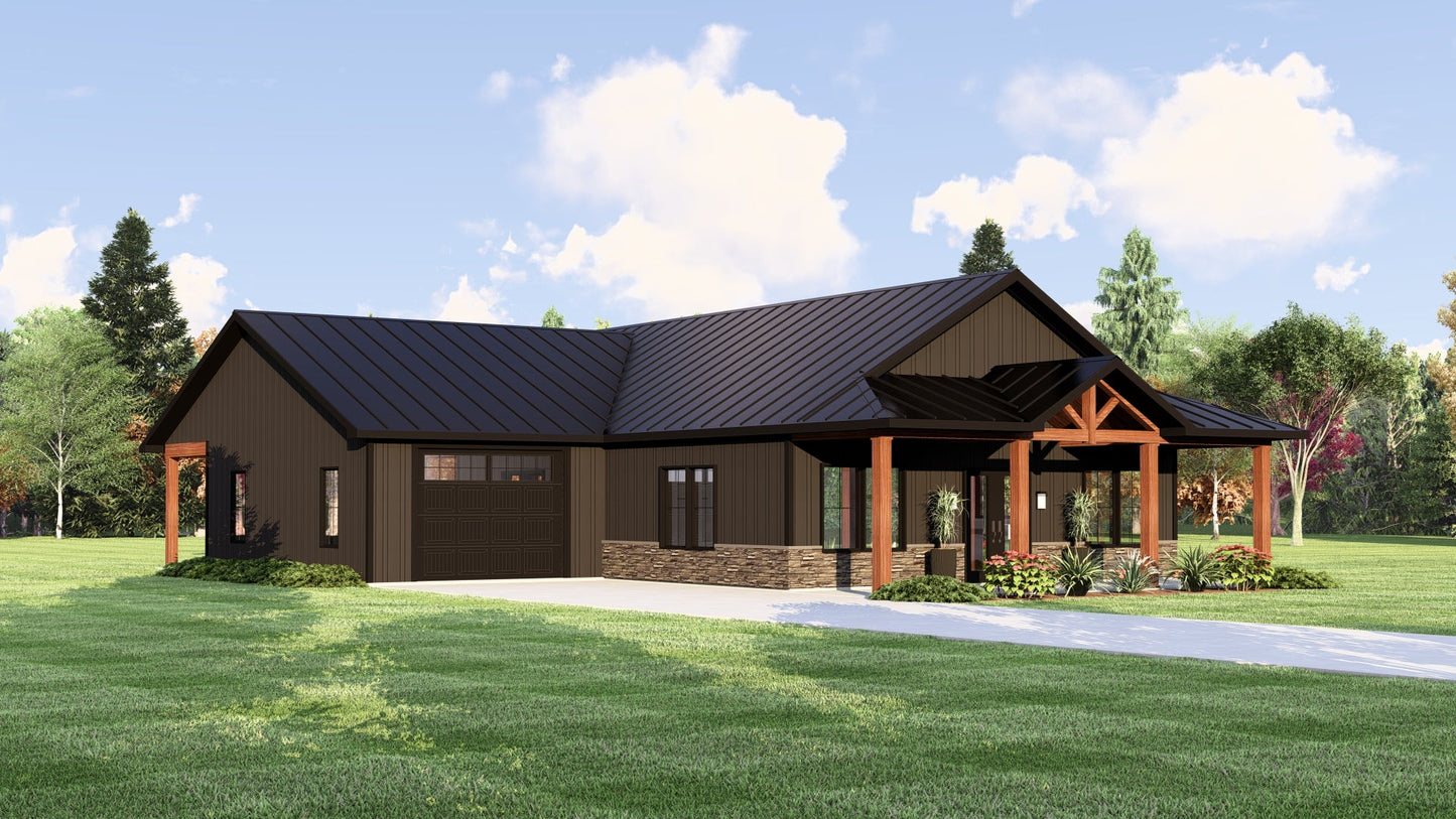 BG-20079 Greenwich Barndominium House Plan