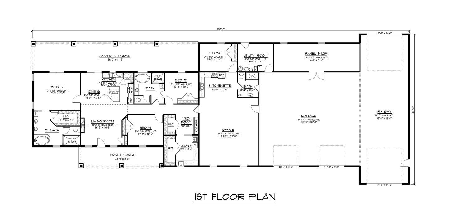 BG-20091 Auburn Barndominium House Plan