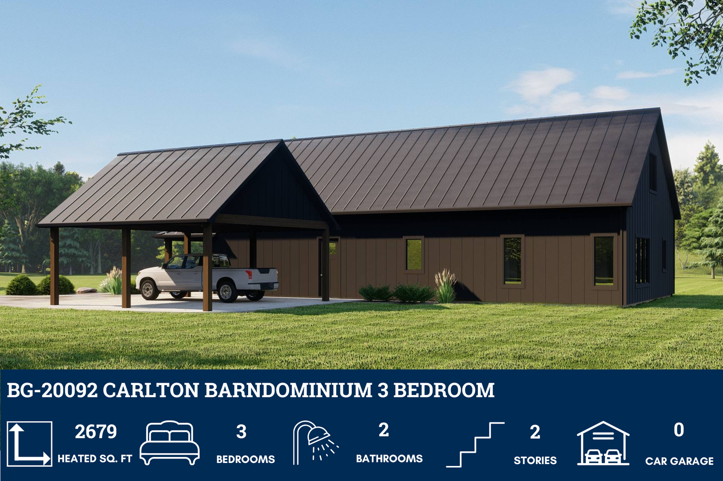 BG-20092 Carlton Barndominium House Plan