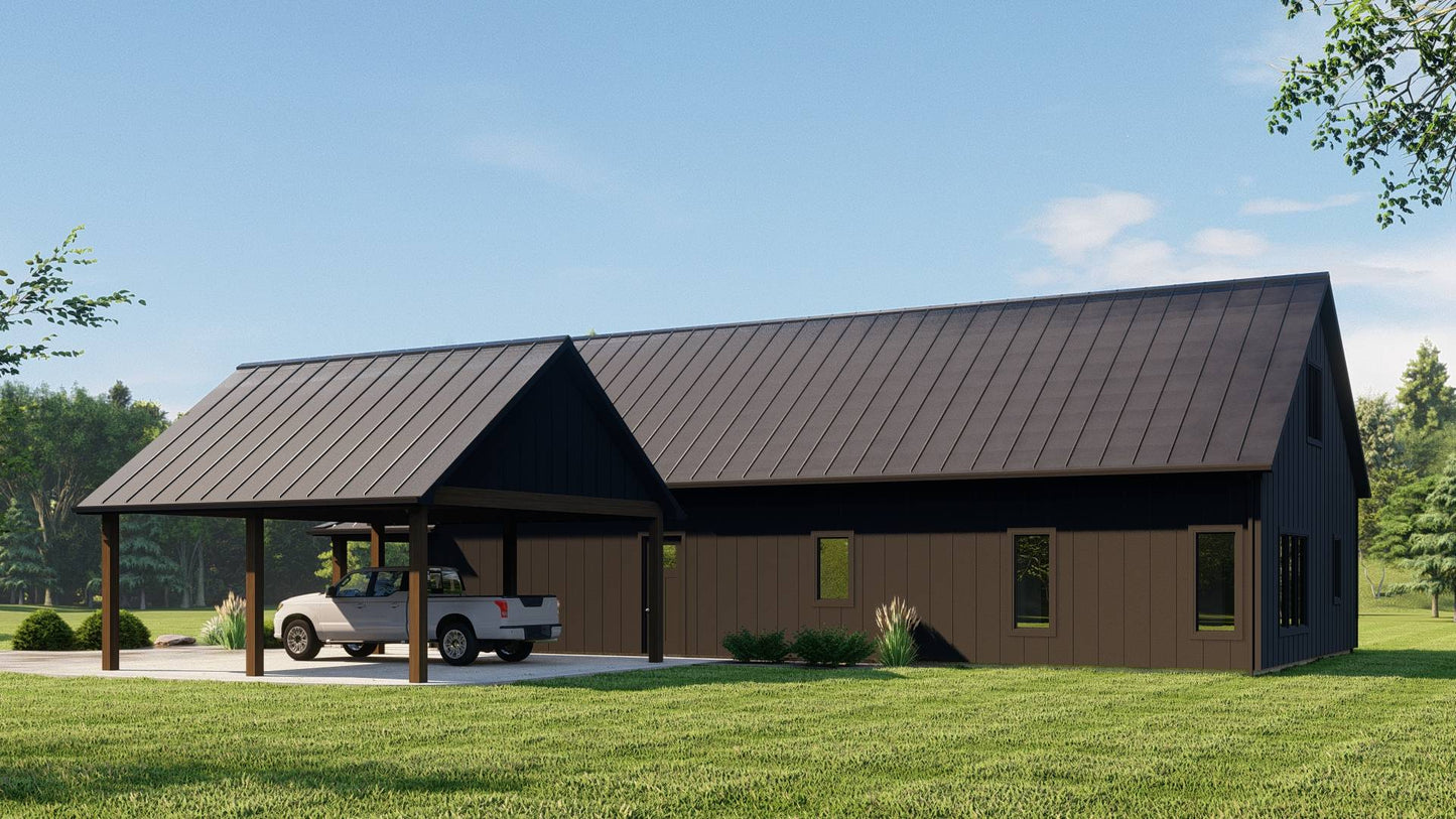 BG-20092 Carlton Barndominium House Plan