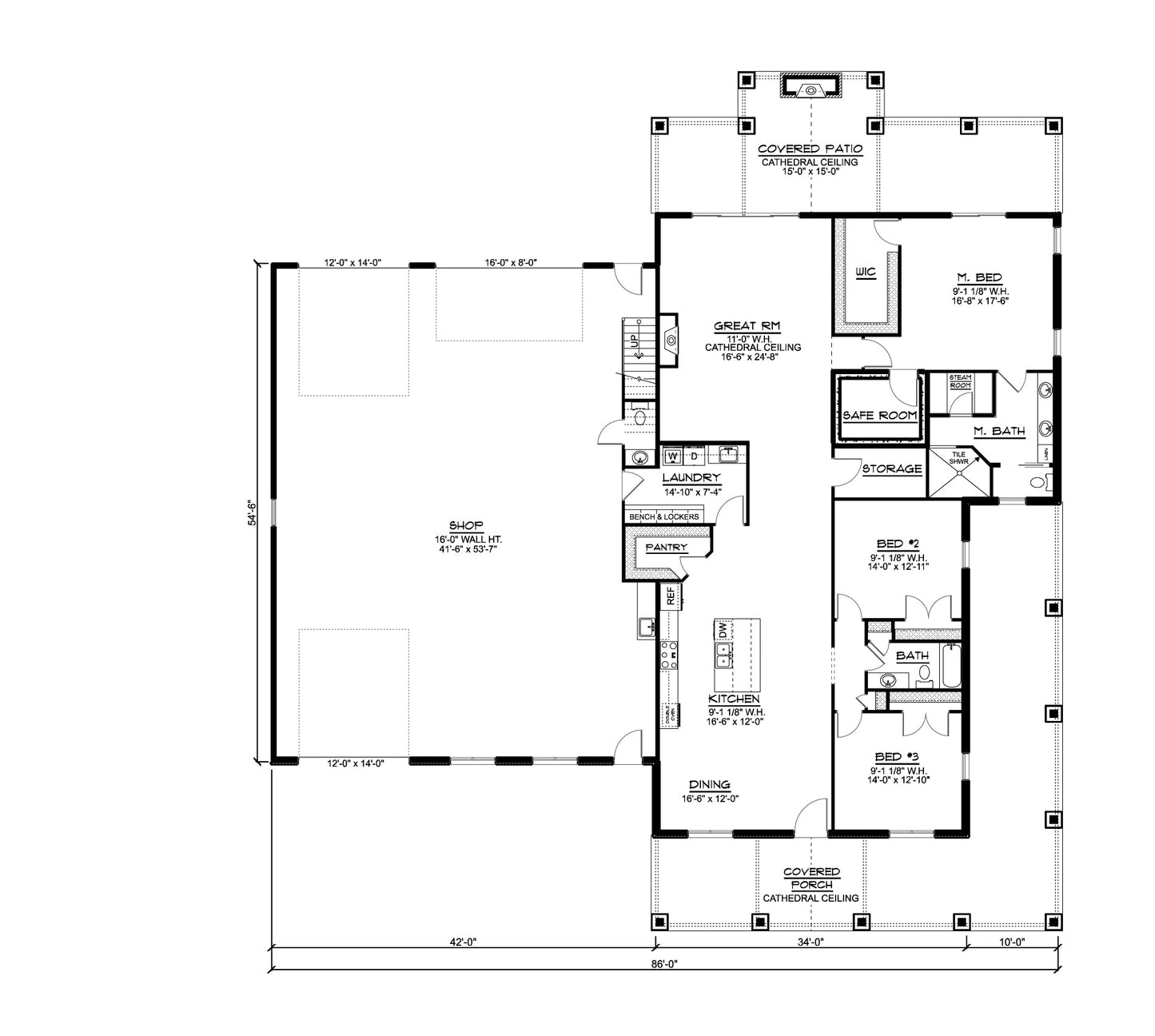 BG-20095 Caspian Barndominium House Plan