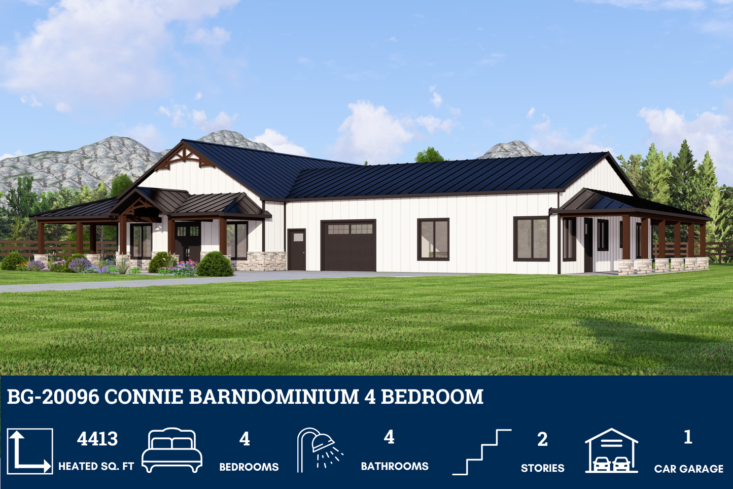 BG-20096 Connie Barndominium House Plan
