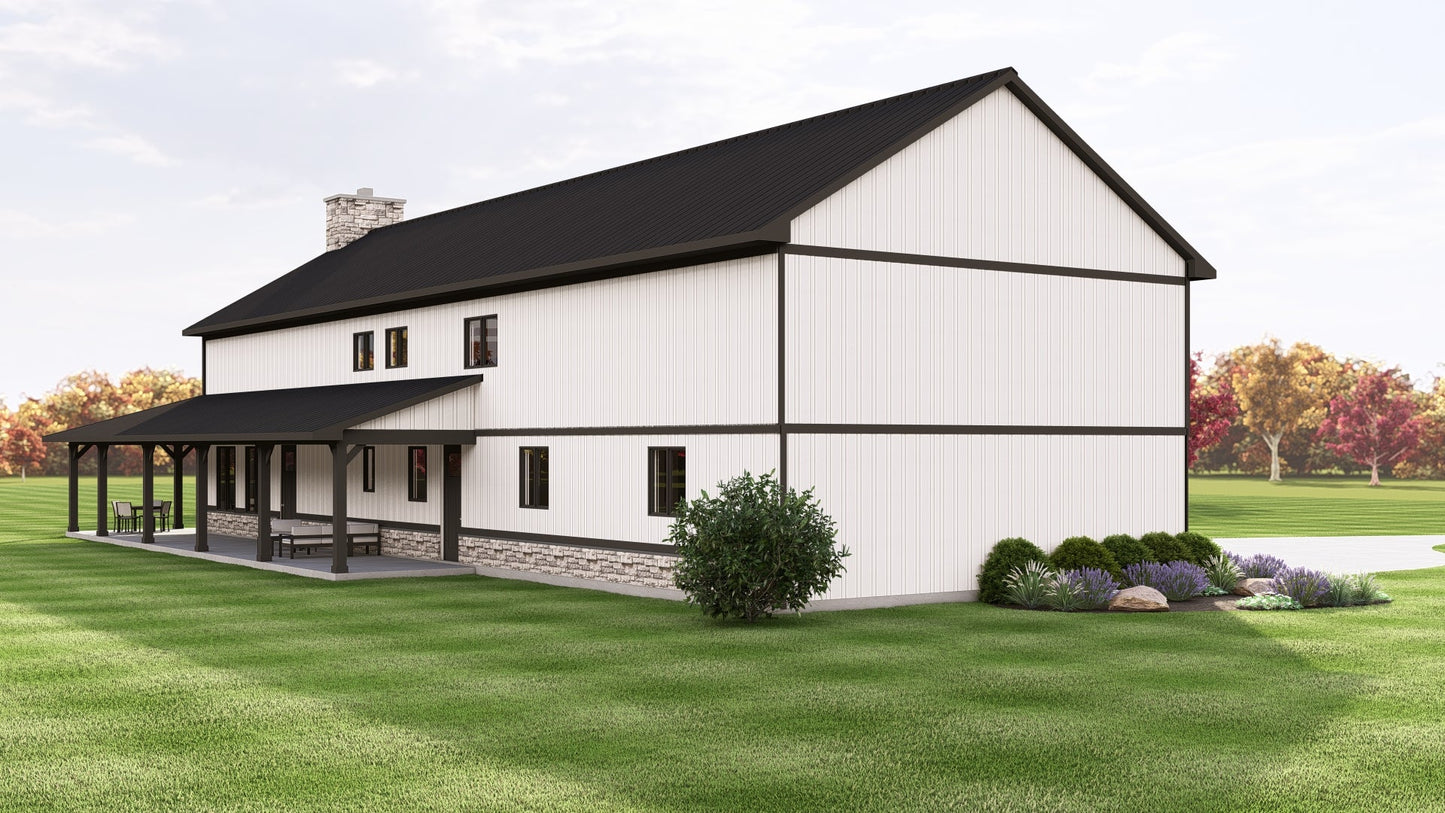 BG-20098 Buckley Barndominium House Plan