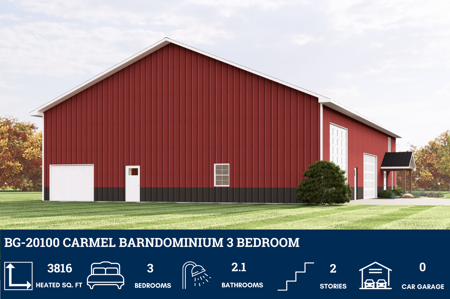 BG-20100 Carmel Barndominium House Plan