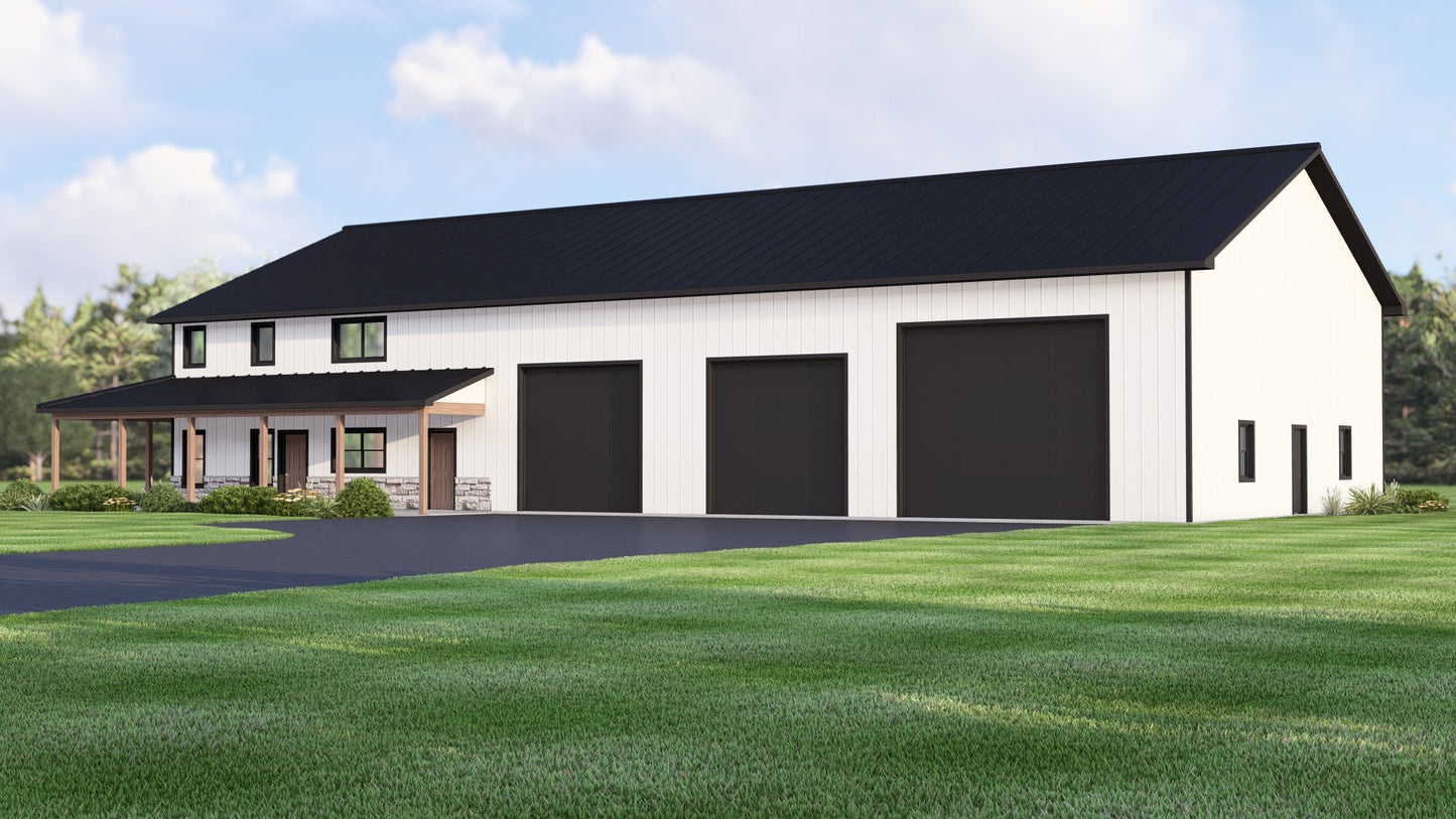 BG-20108 Vance Barndominium House Plan