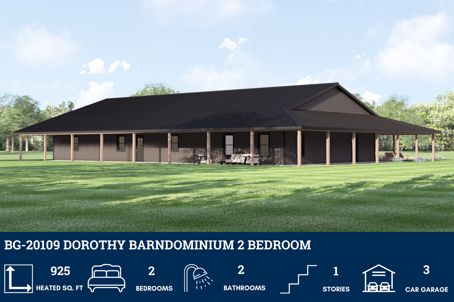 BG-20109 Dorothy Barndominium House Plan