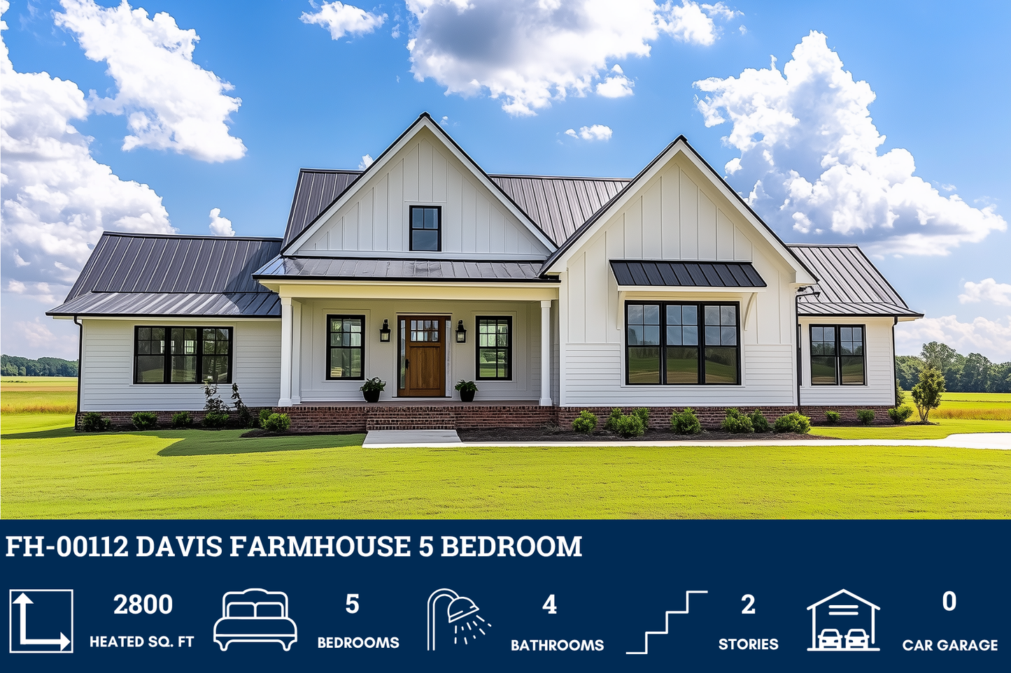 FH-00112 Davis Modern Farmhouse Plan