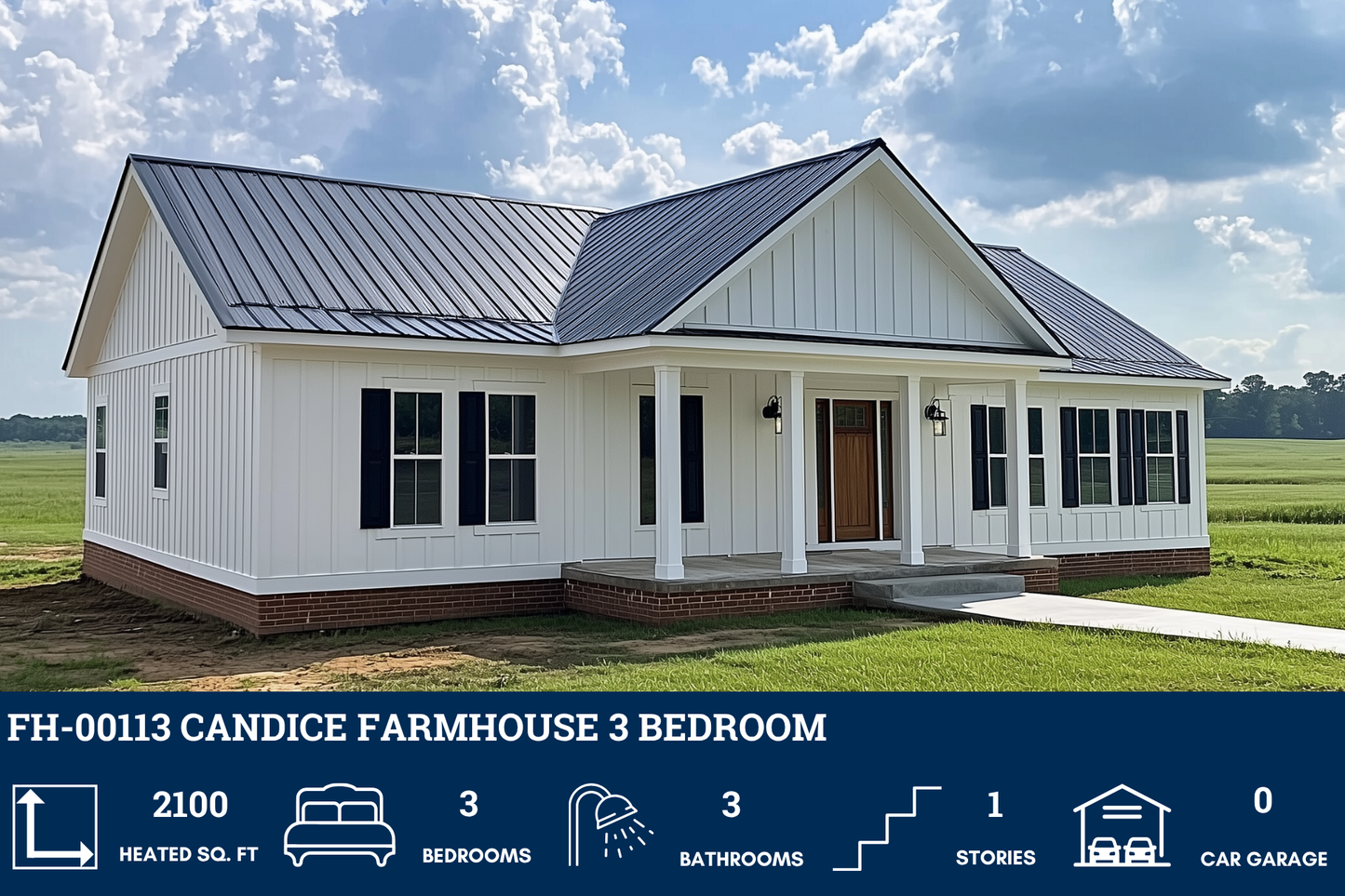 FH-00113 Candice Modern Farmhouse Plan