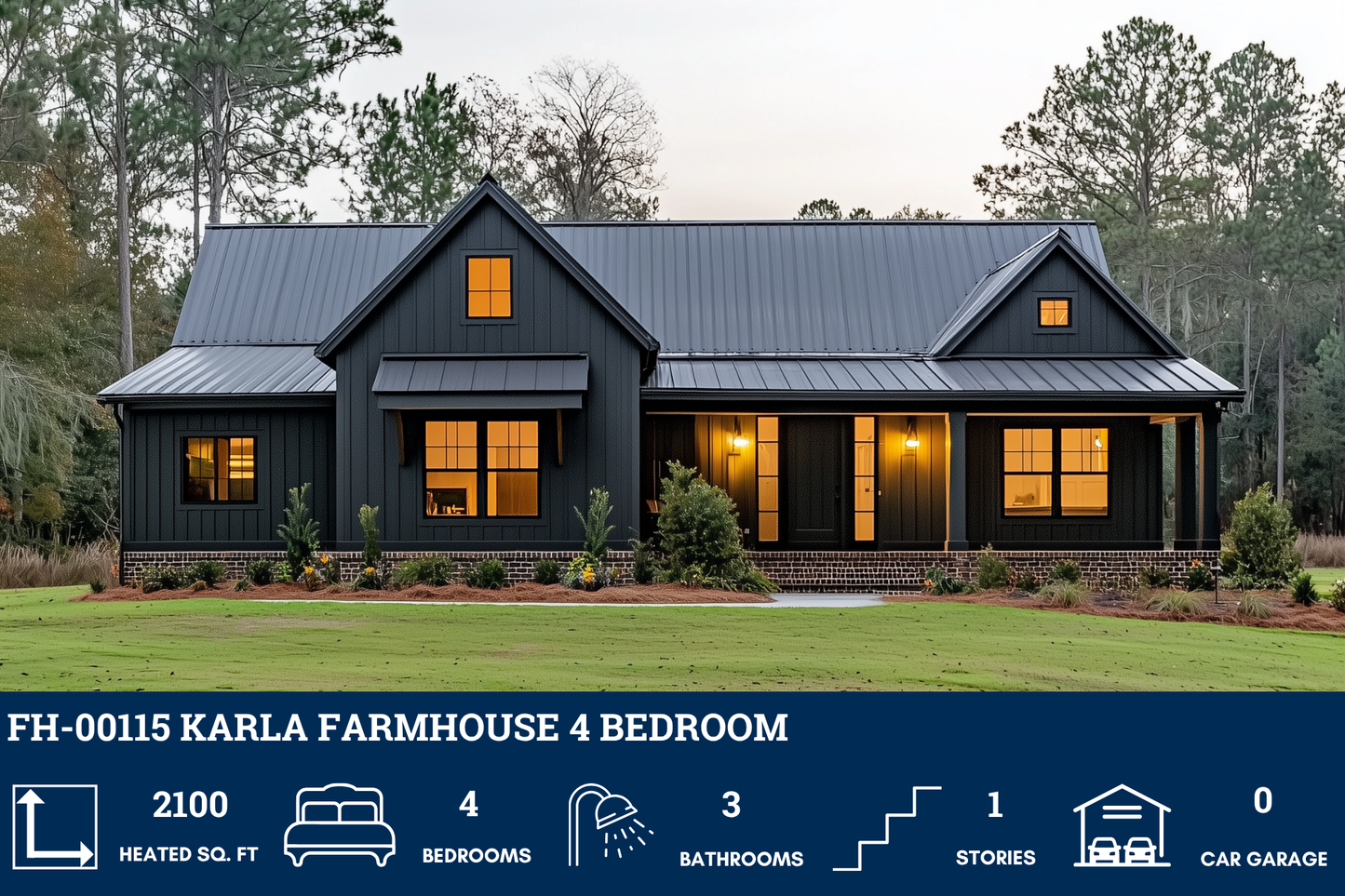 FH-00115 Karla Modern Farmhouse Plan