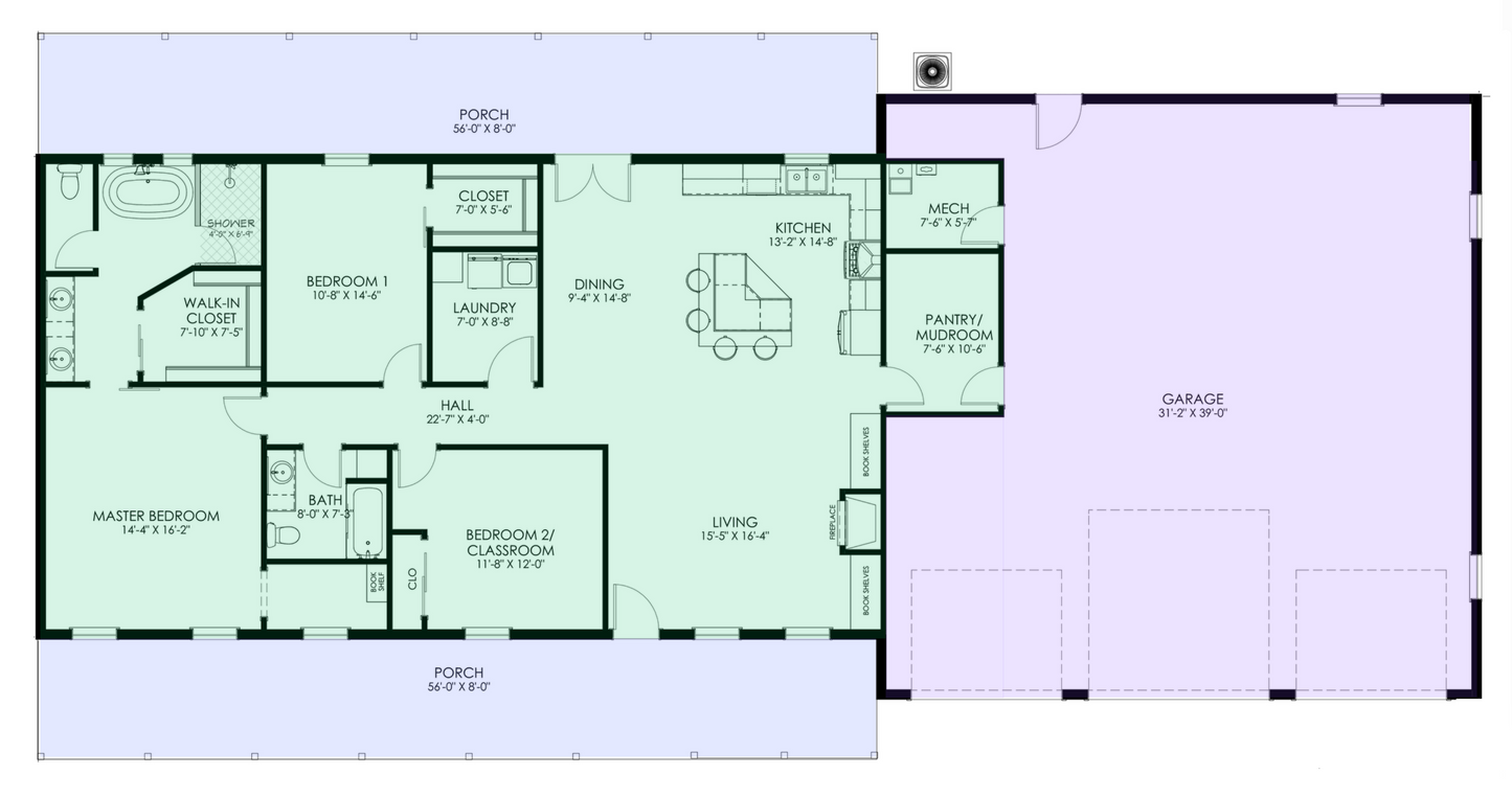 GJ-4400 August Barndominium House Plan