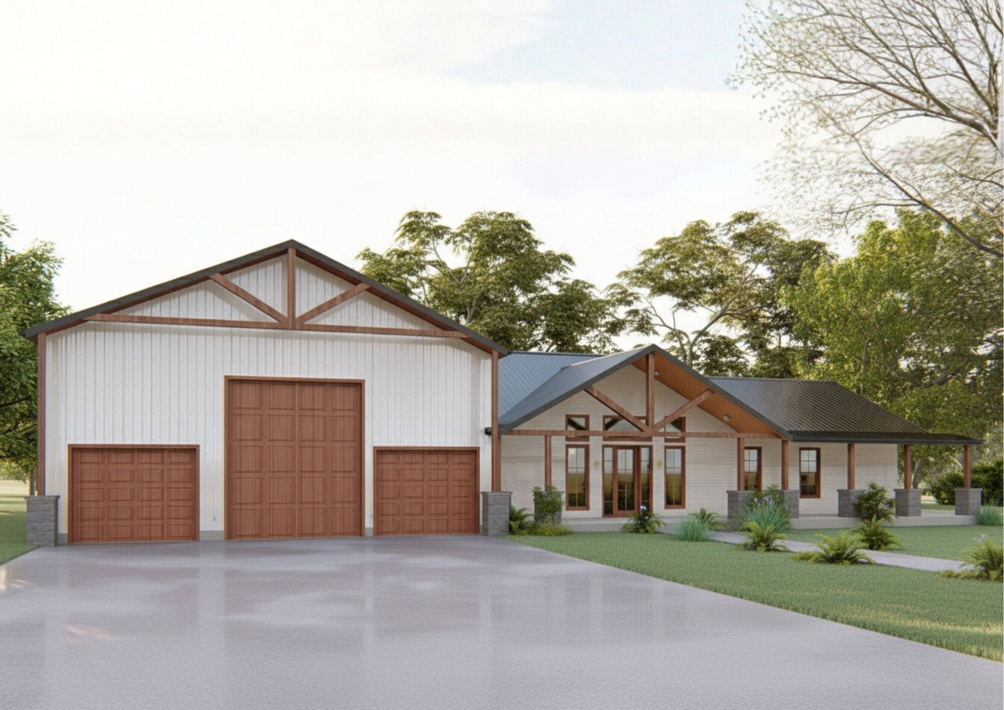 GJ-4402 Roosevelt Barndominium House Plan