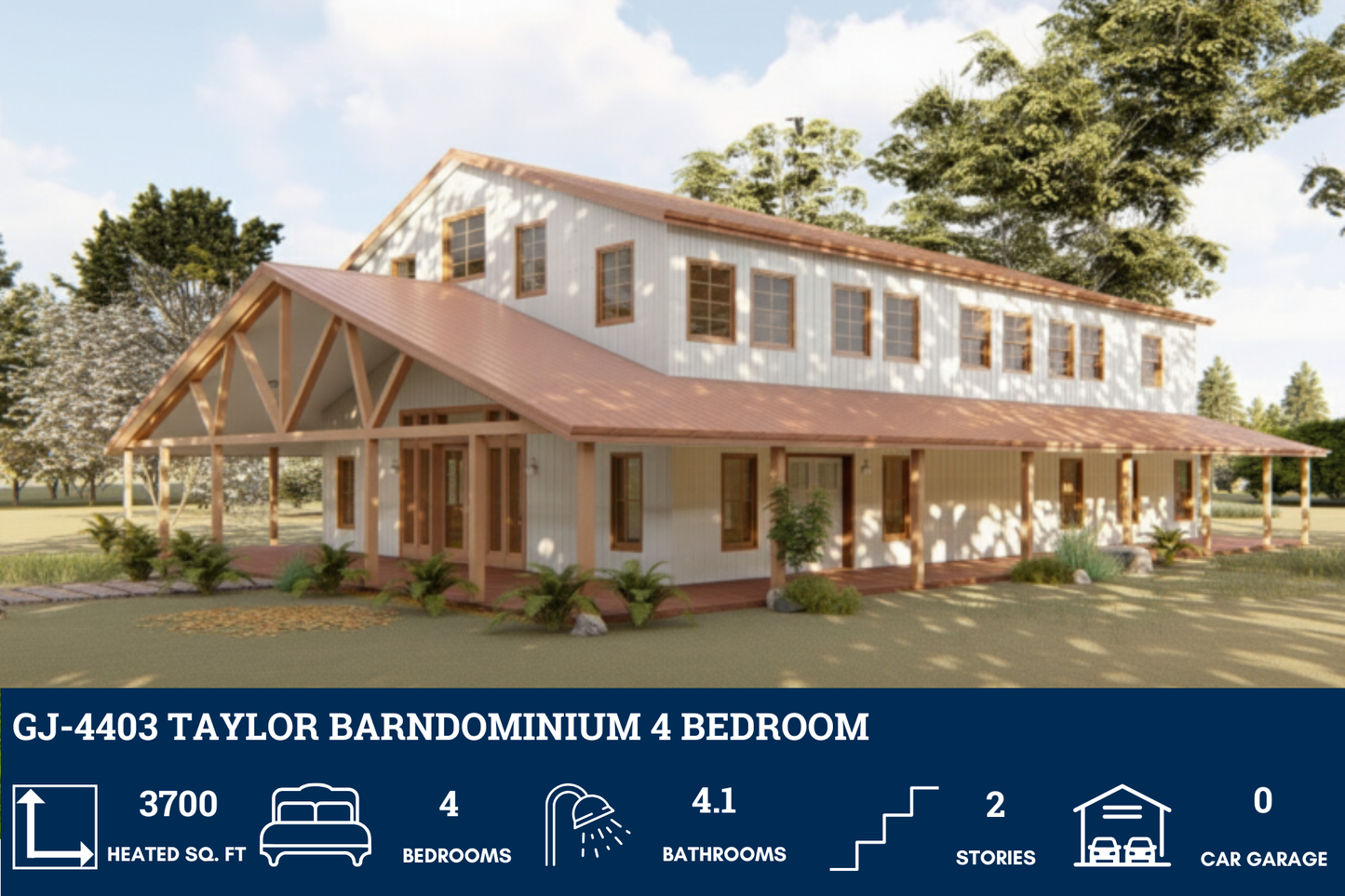 GJ-4403 Taylor Barndominium House Plan