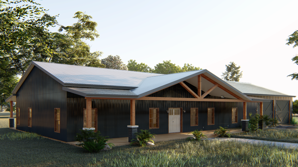 GJ-4407 Sylvan Barndominium House Plan