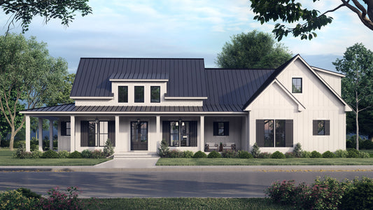 HPZ-26008 Shawn Modern Farmhouse Plan